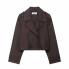 Women's Double Breasted Trench Coat with Pockets – Stylish Autumn Winter Office Jacket 2