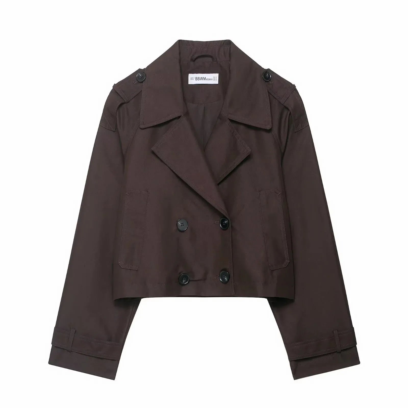 Women's Double Breasted Trench Coat with Pockets – Stylish Autumn Winter Office Jacket 2