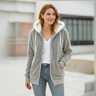 Women's Hoodie Jacket Sherpa-Lined Sweatshirt 4