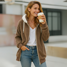 Women's Hoodie Jacket Sherpa-Lined Sweatshirt 5