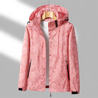 Women's Lightweight Waterproof Jacket with Adjustable Hood and Zip Pockets for Outdoor Activities 0