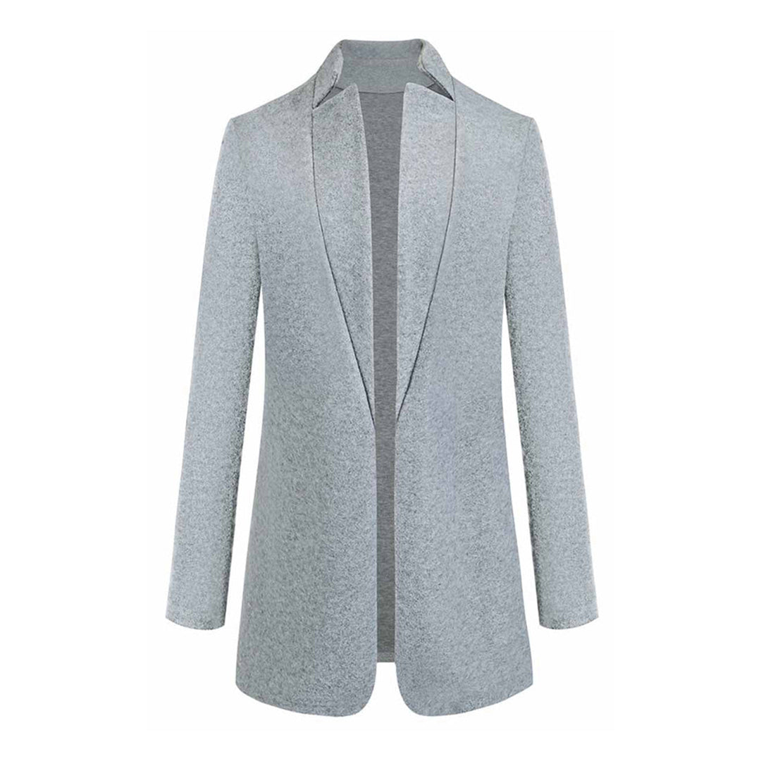 Women's Long Wool Trench Coat with Stand Collar and Sleek Fit 5