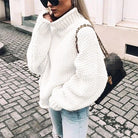 Women’s Oversized Chunky Knit Turtleneck Jumper 2