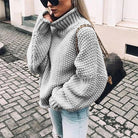 Women’s Oversized Chunky Knit Turtleneck Jumper 3