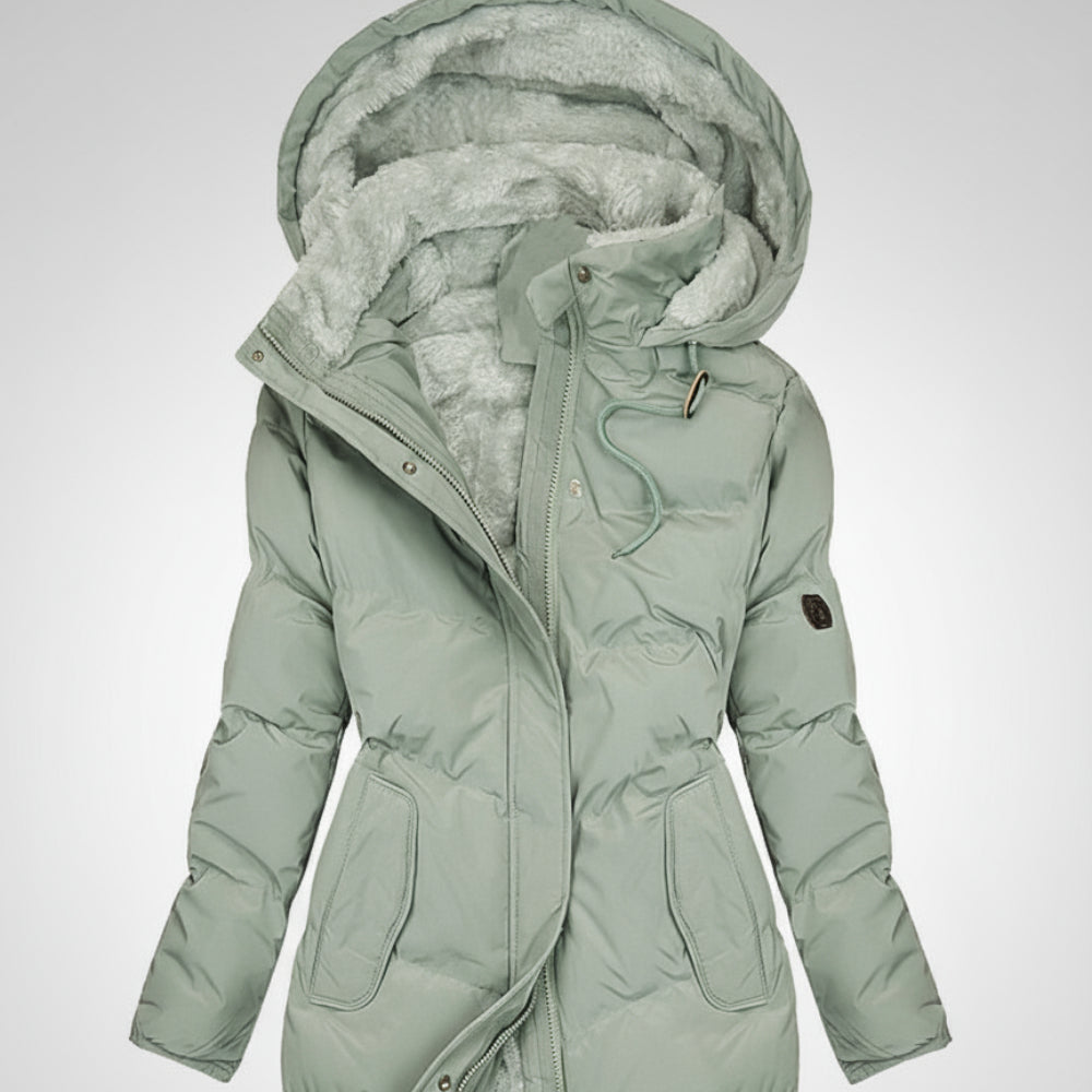 Women's Puffer Parka Coat - Winter Jacket Hooded 1