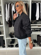 Women's Quilted Bomber Jacket with Zip Front and Ribbed Trim 10