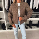 Women's Quilted Bomber Jacket with Zip Front and Ribbed Trim 4