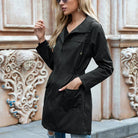 Women’s Relaxed Fit Waterproof Long Rain Jacket – Adjustable Hood, Comfortable Outdoor Coat for All-Weather Protection 2