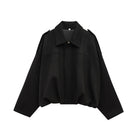 Women's Suede Bomber Jacket in Brown and Green – Casual Vintage Motorcycle Coat with Zipper Closure 9