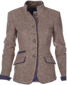 Women's Vintage Buttoned Winter Jacket with High Collar Detail 1