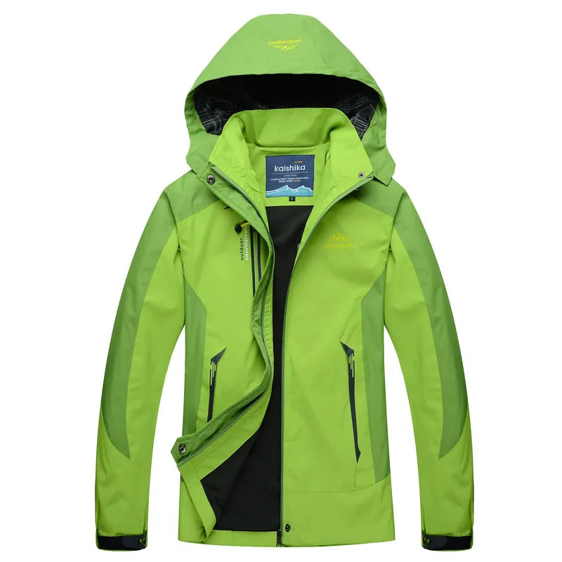 Women's Waterproof Windbreaker Jacket with Sporty Hooded Design 1