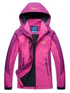 Women's Waterproof Windbreaker Jacket with Sporty Hooded Design 3