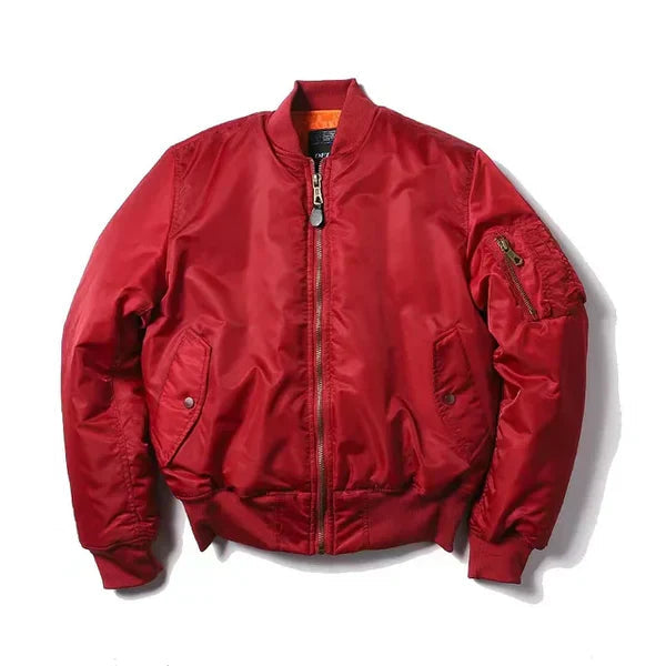 Women's Windproof Bomber Jacket with Zip Pocket and Ribbed Cuffs 4