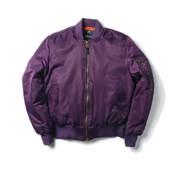 Women's Windproof Bomber Jacket with Zip Pocket and Ribbed Cuffs 5
