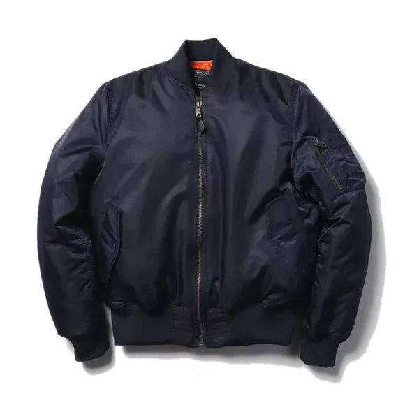 Women's Windproof Bomber Jacket with Zip Pocket and Ribbed Cuffs 6