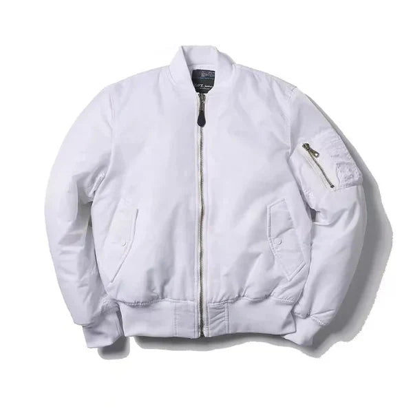 Women's Windproof Bomber Jacket with Zip Pocket and Ribbed Cuffs 7