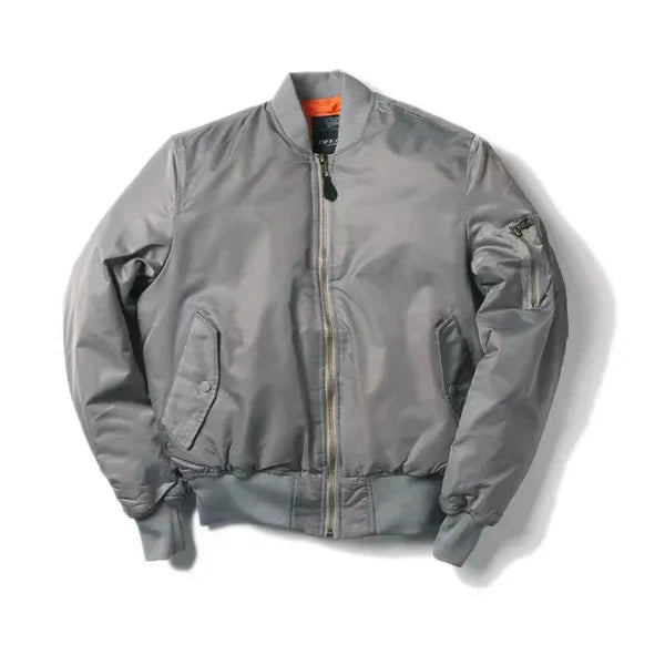 Women's Windproof Bomber Jacket with Zip Pocket and Ribbed Cuffs 8
