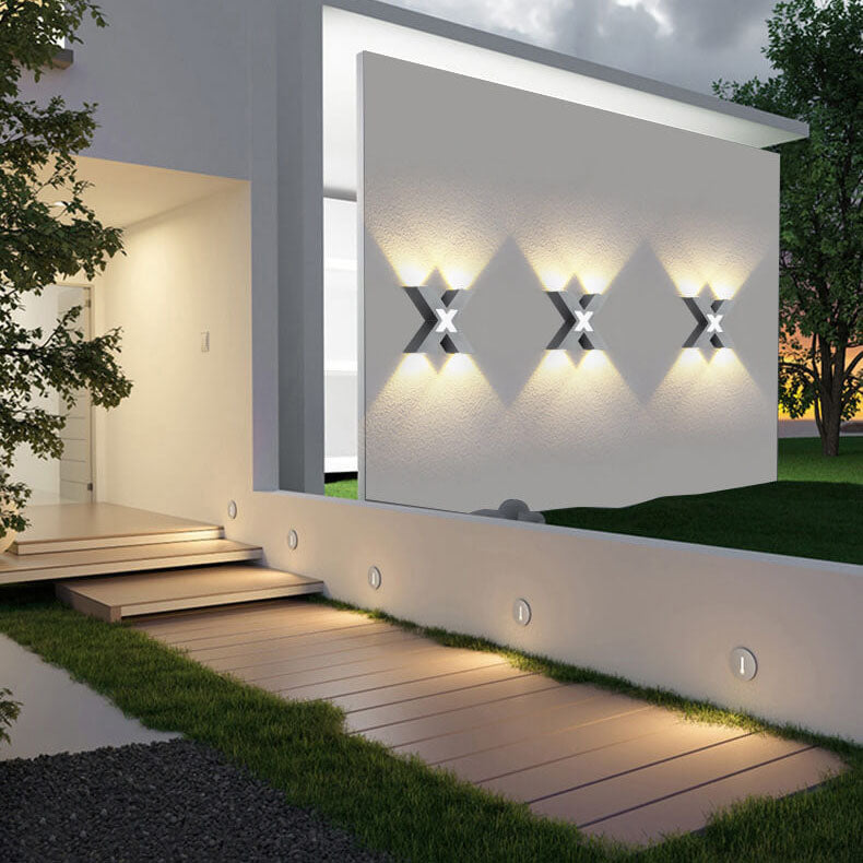 X-Lume Pro – Weatherproof X-Shape LED Wall Light for Enhanced Exterior Illumination 9